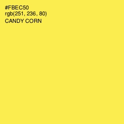 #FBEC50 - Candy Corn Color Image